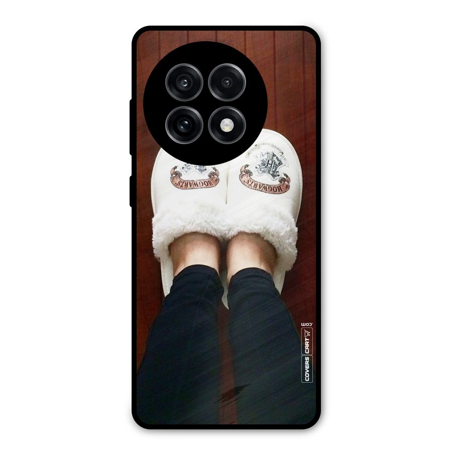 White Feets Metal Back Case for OnePlus 13R
