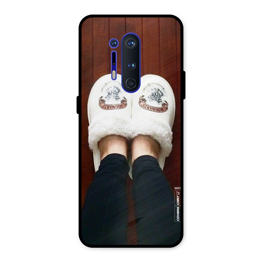 White Feets Metal Back Case for OnePlus 8 Pro
