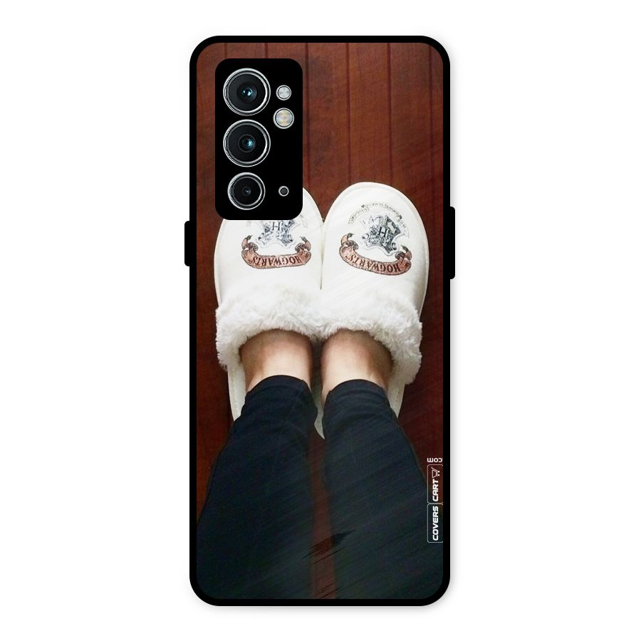 White Feets Metal Back Case for OnePlus 9RT 5G