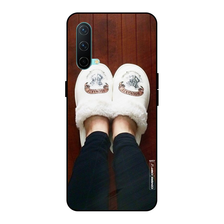 White Feets Metal Back Case for OnePlus Nord CE 5G