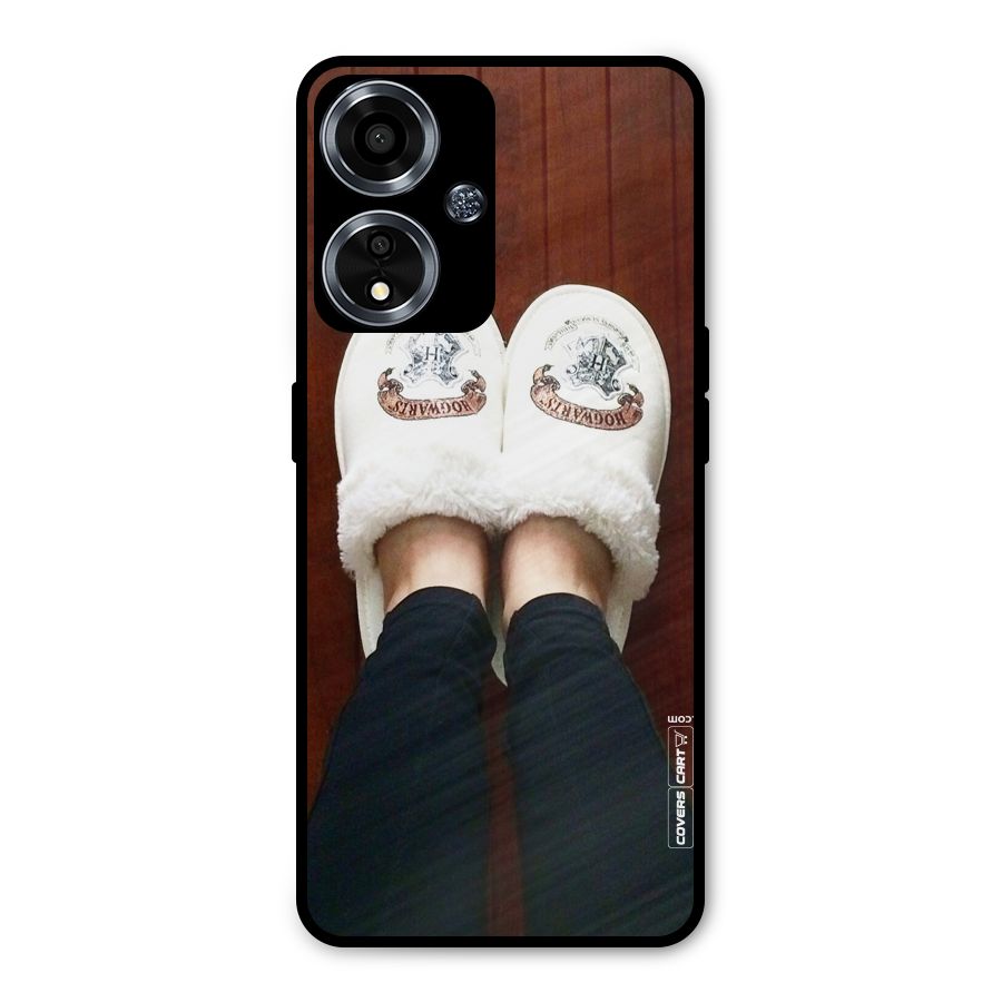 White Feets Metal Back Case for Oppo A59