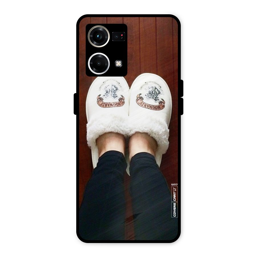 White Feets Metal Back Case for Oppo F21s Pro 4G