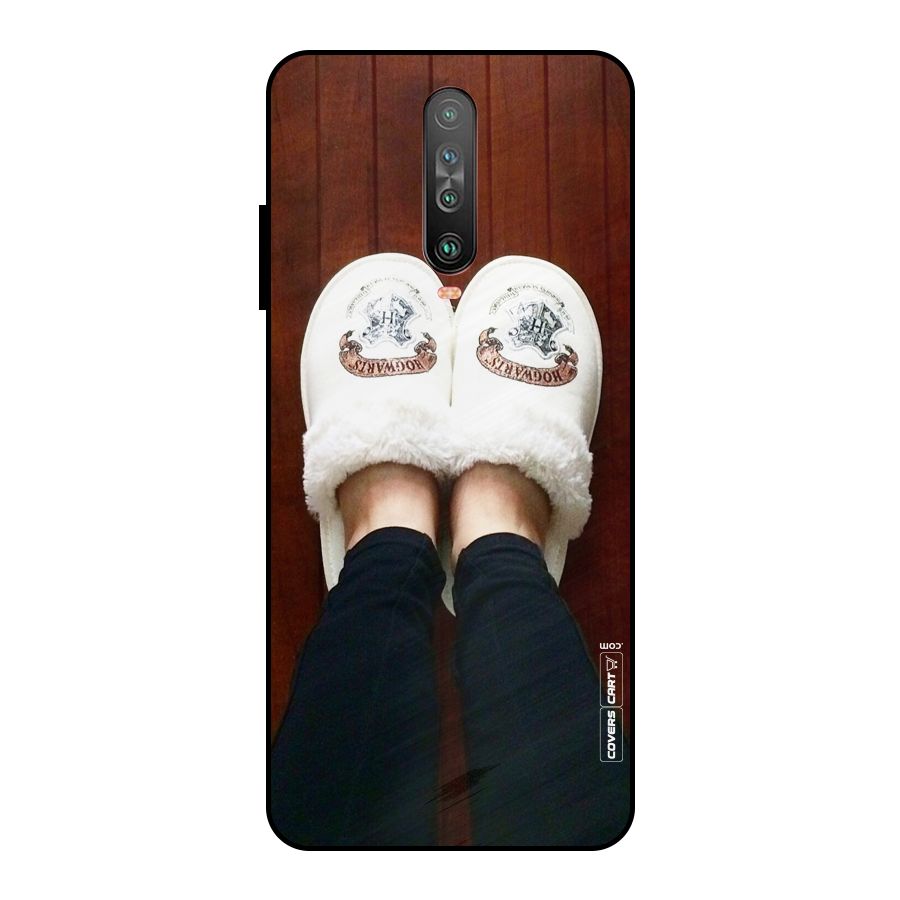 White Feets Metal Back Case for Poco X2