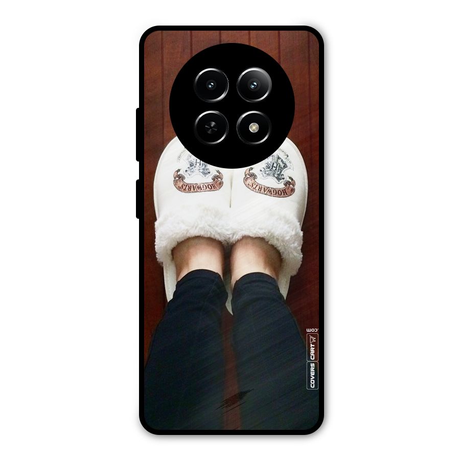 White Feets Metal Back Case for Realme 12 5G