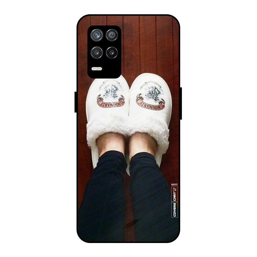 White Feets Metal Back Case for Realme 8s 5G