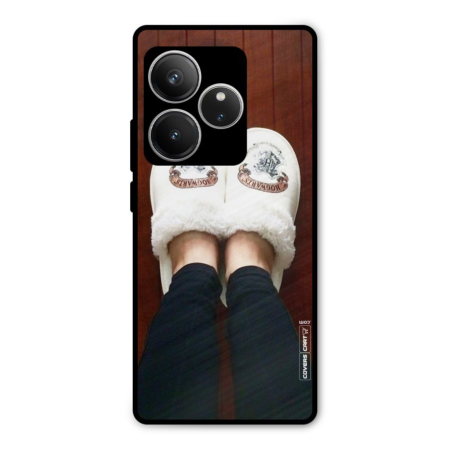 White Feets Metal Back Case for Realme GT 6