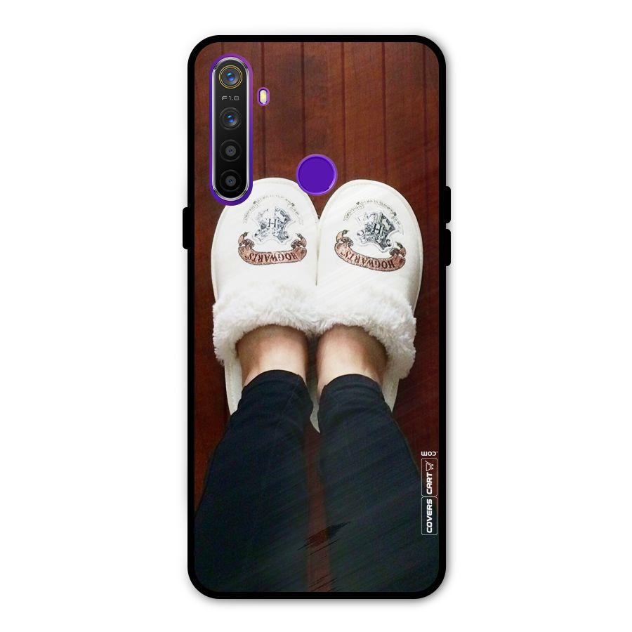 White Feets Metal Back Case for Realme Narzo 10