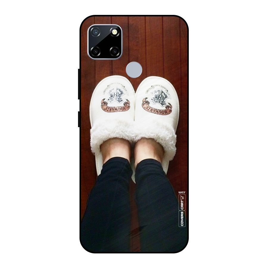 White Feets Metal Back Case for Realme Narzo 20