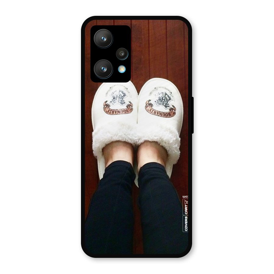 White Feets Metal Back Case for Realme Narzo 50 Pro