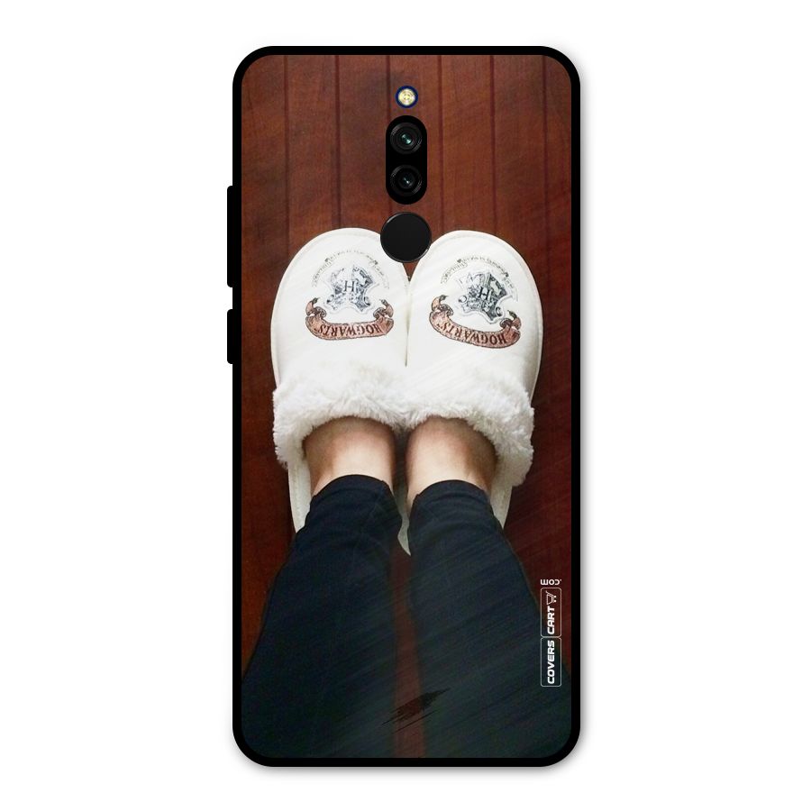 White Feets Metal Back Case for Redmi 8