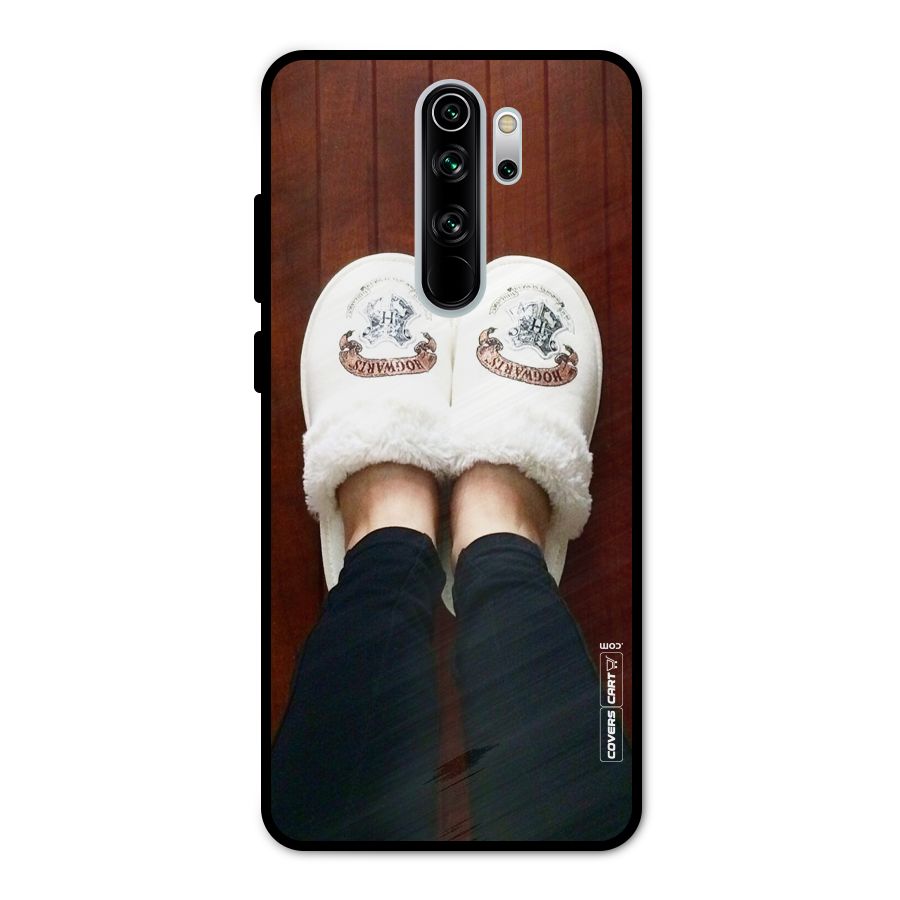 White Feets Metal Back Case for Redmi Note 8 Pro