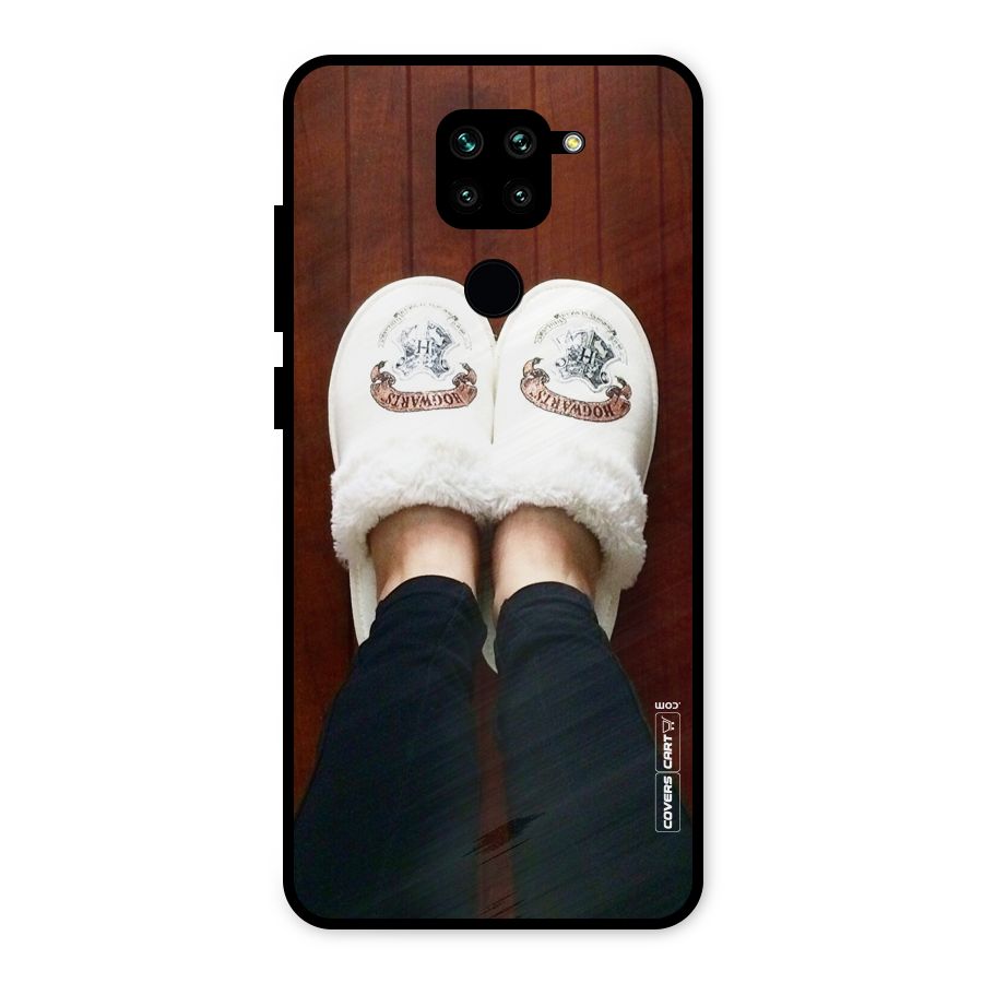 White Feets Metal Back Case for Redmi Note 9