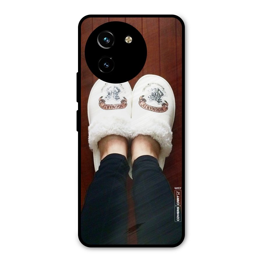 White Feets Metal Back Case for Vivo T3x