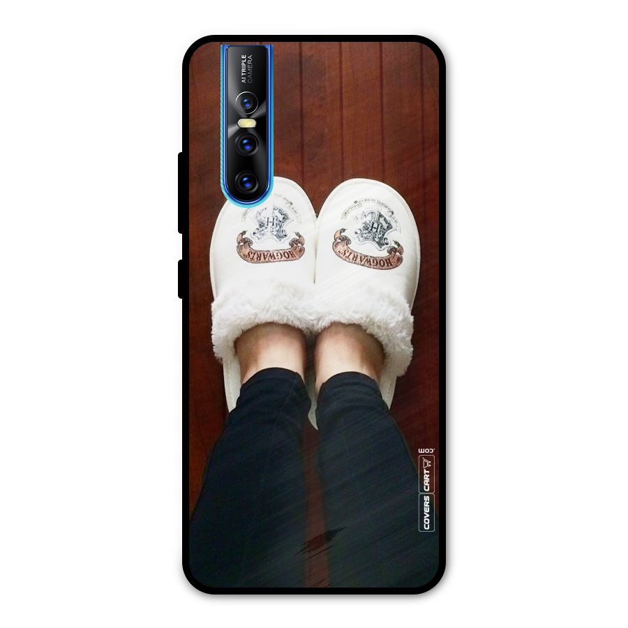 White Feets Metal Back Case for Vivo V15 Pro