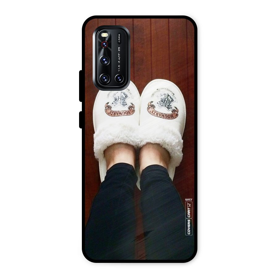 White Feets Metal Back Case for Vivo V19