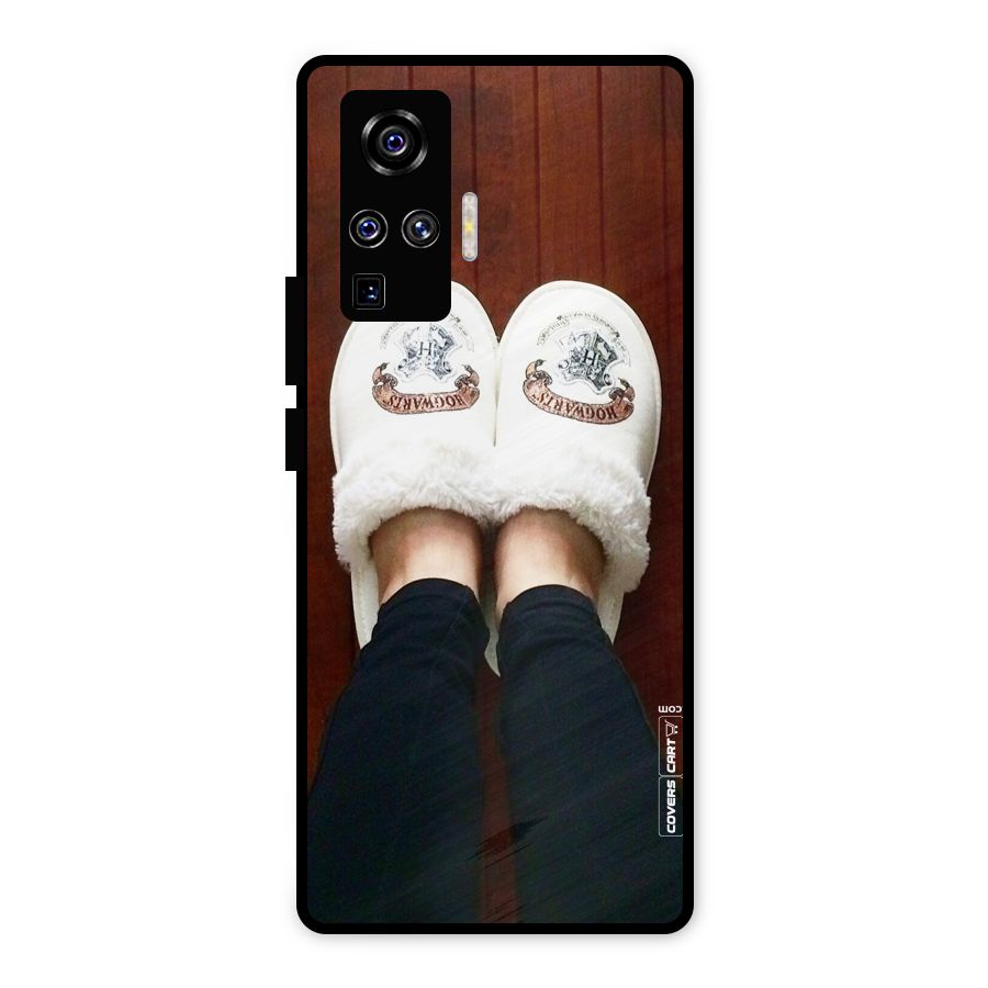 White Feets Metal Back Case for Vivo X50 Pro