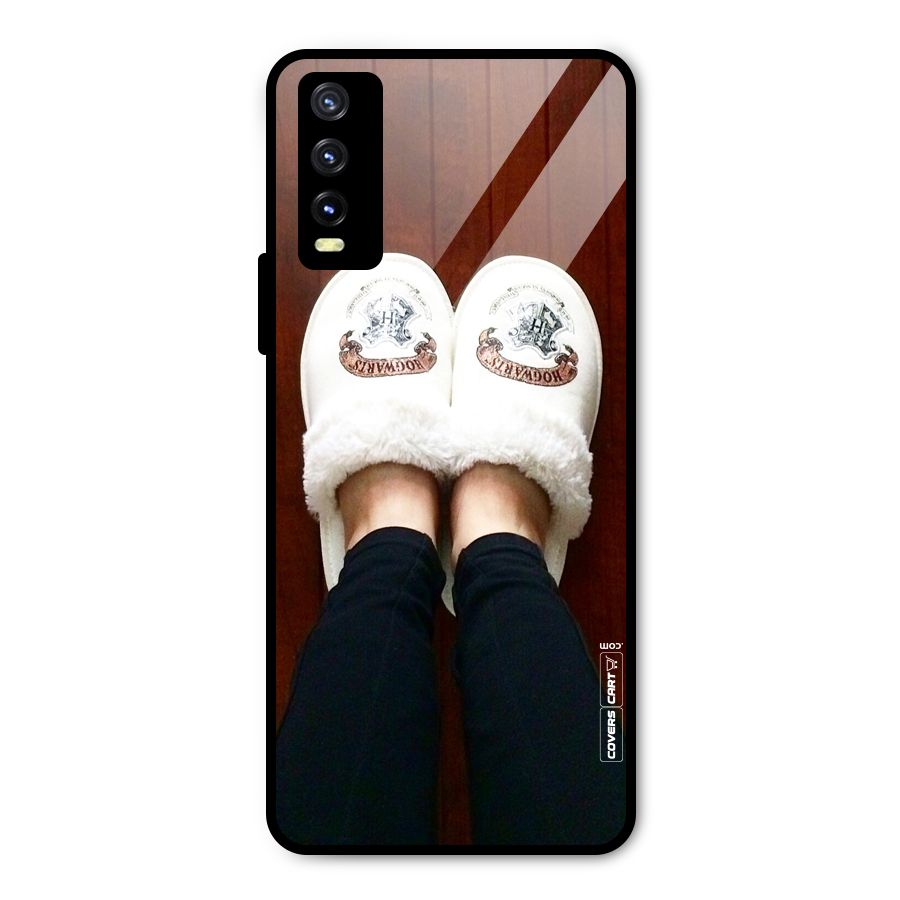 White Feets Metal Back Case for Vivo Y20 2021