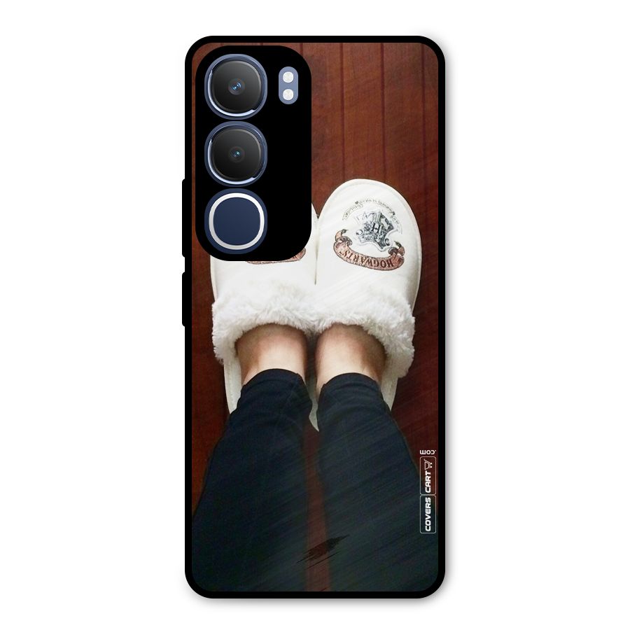 White Feets Metal Back Case for Vivo Y29