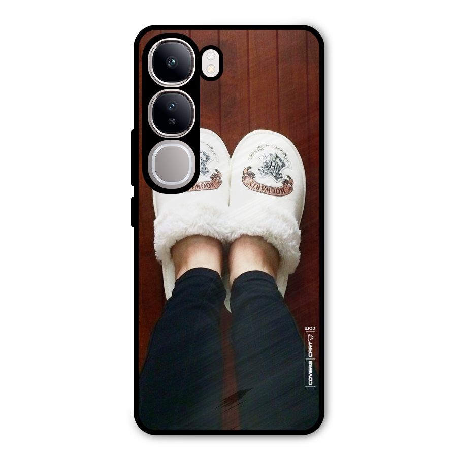White Feets Metal Back Case for Vivo Y300