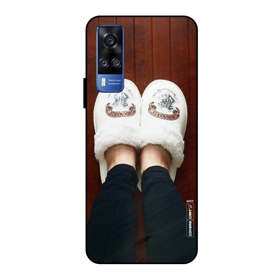White Feets Metal Back Case for Vivo Y51