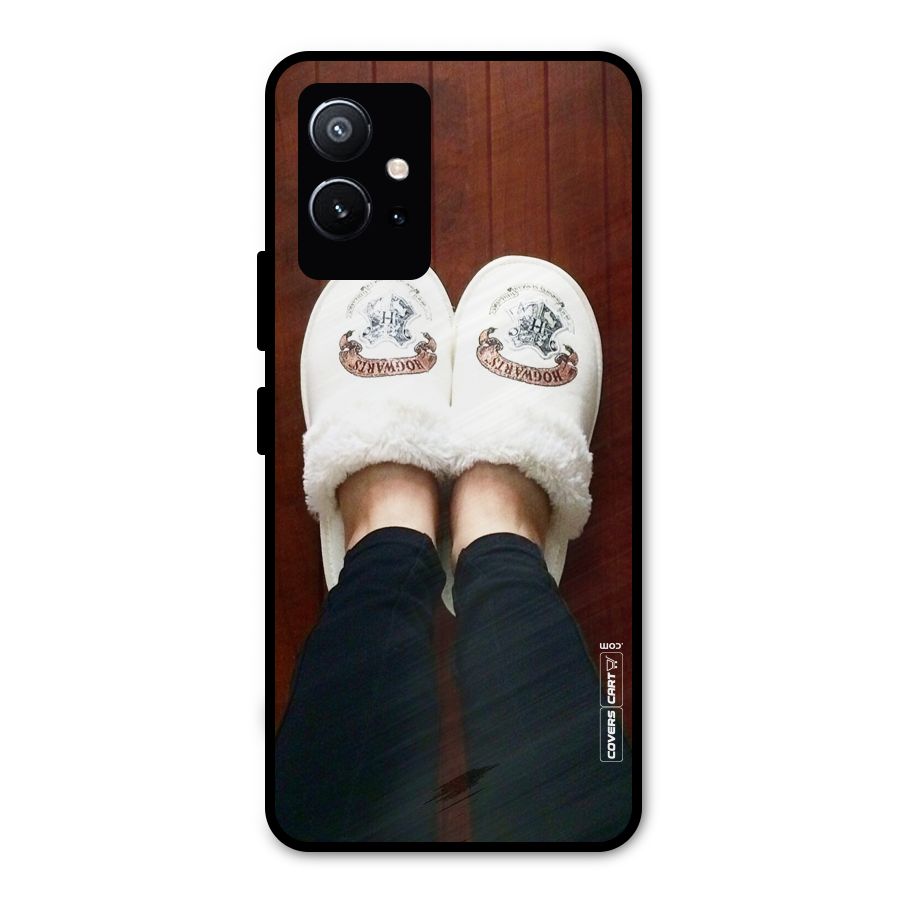 White Feets Metal Back Case for Vivo Y75 5G