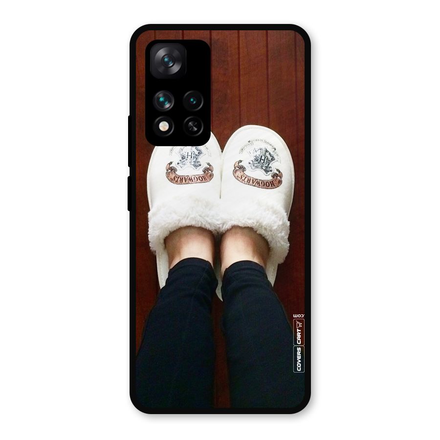 White Feets Metal Back Case for Xiaomi 11i Hypercharge 5G