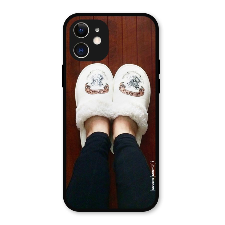 White Feets Metal Back Case for iPhone 12