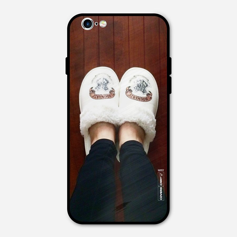 White Feets Metal Back Case for iPhone 6 6s