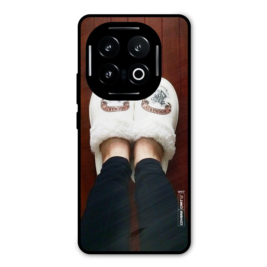 White Feets Metal Back Case for iQOO 13