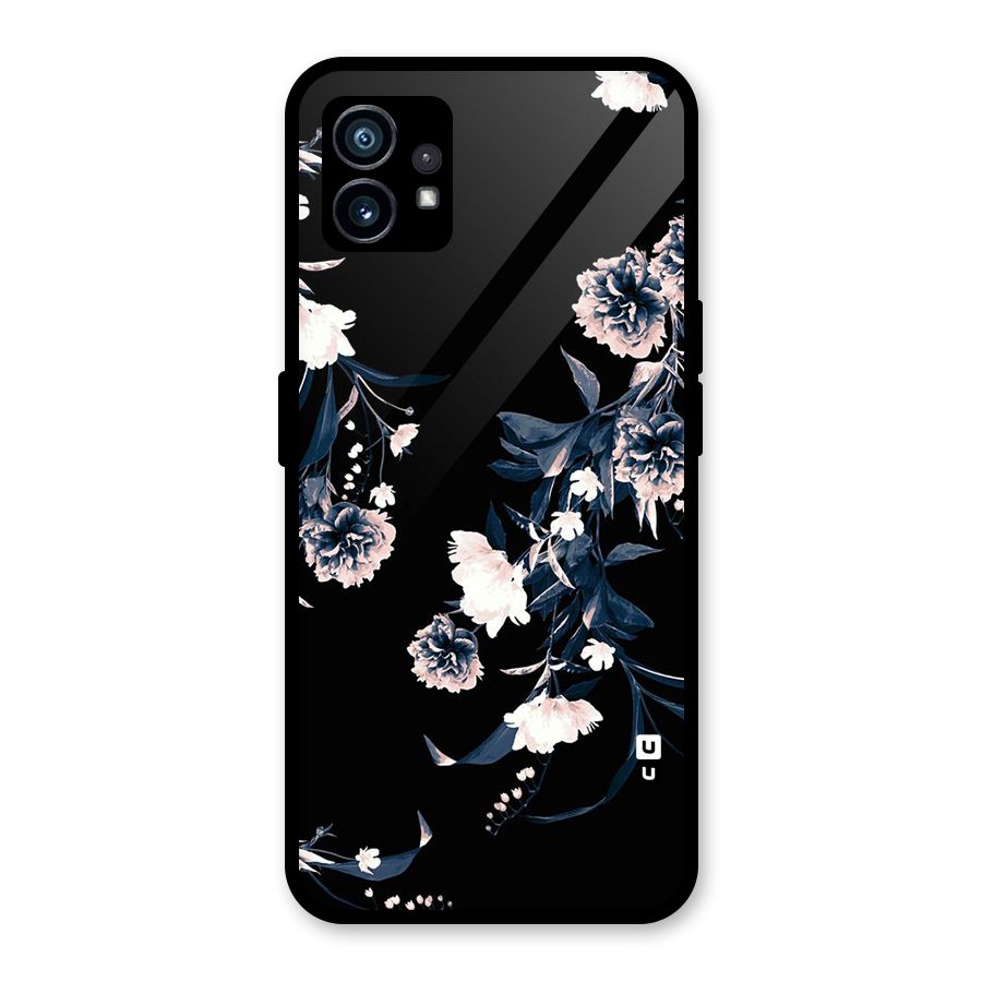 White Flora Glass Back Case for Nothing Phone 1