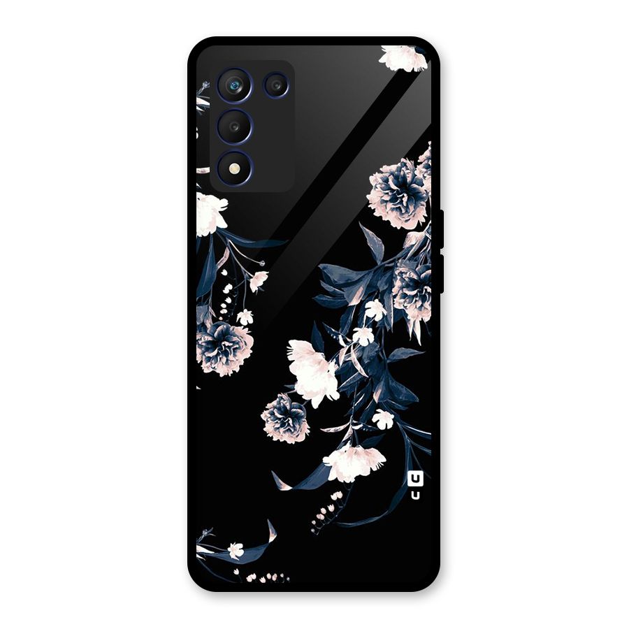White Flora Glass Back Case for Realme 9 5G Speed