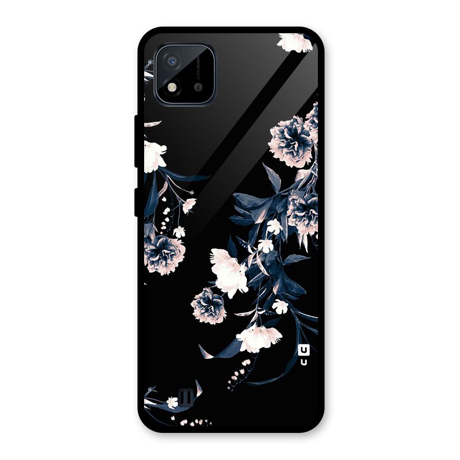 White Flora Glass Back Case for Realme C11 2021