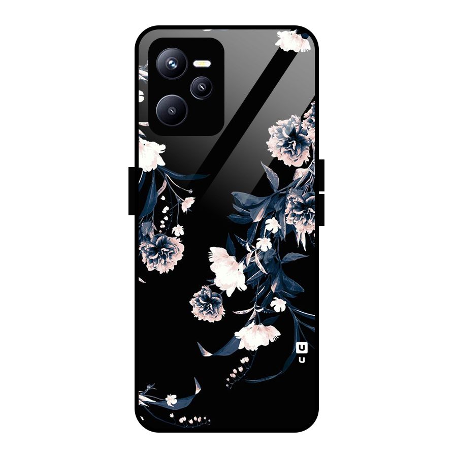 White Flora Glass Back Case for Realme C35
