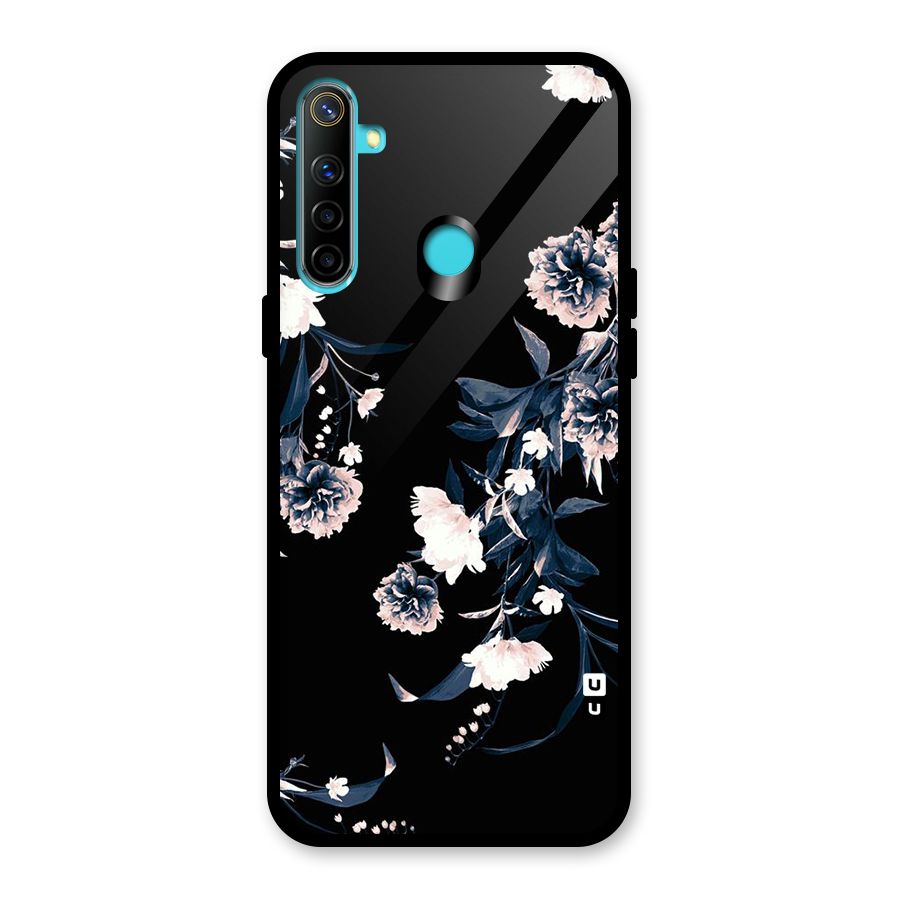 White Flora Glass Back Case for Realme Narzo 10