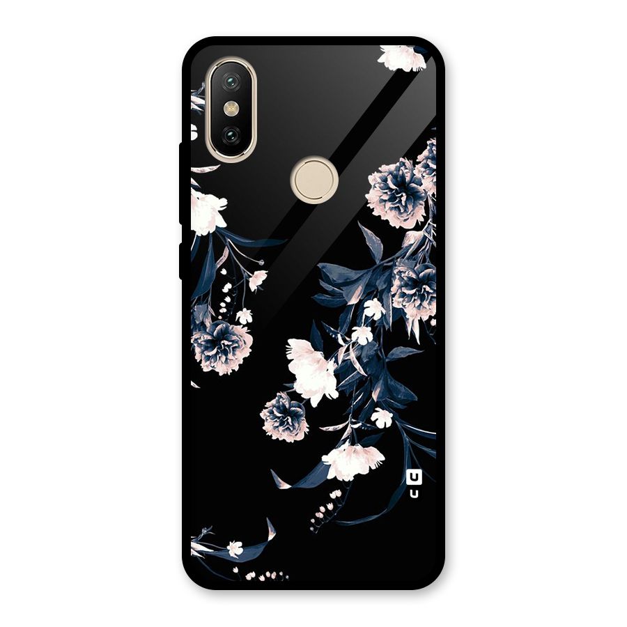 White Flora Glass Back Case for Redmi A2