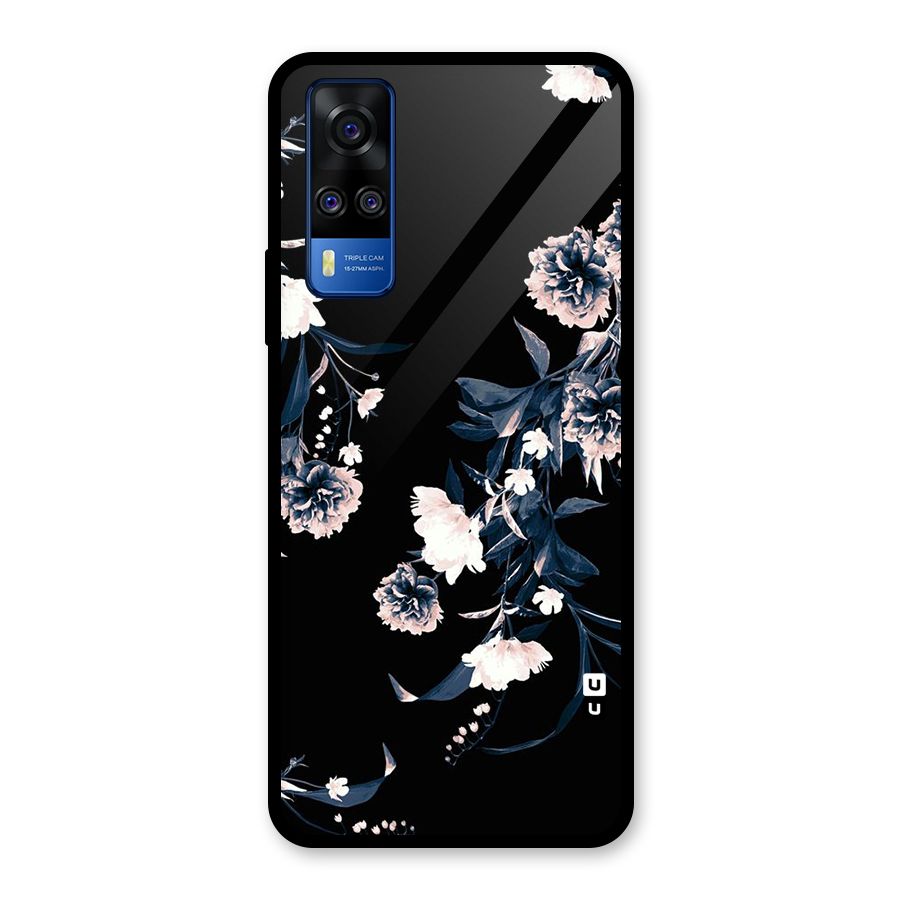 White Flora Glass Back Case for Vivo Y31