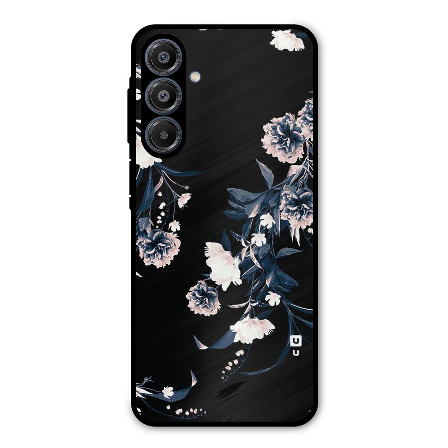 White Flora Metal Back Case for Galaxy A16 5G