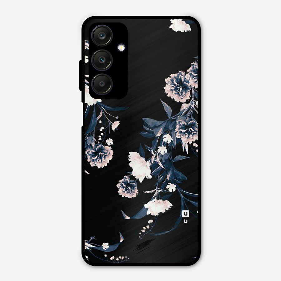 White Flora Metal Back Case for Galaxy A25 5G