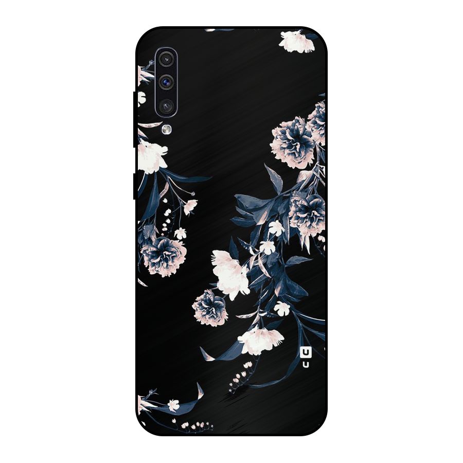 White Flora Metal Back Case for Galaxy A30s