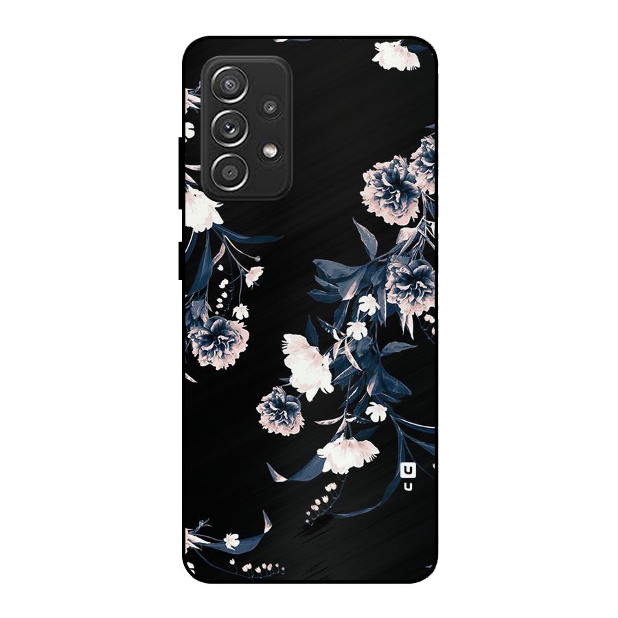 White Flora Metal Back Case for Galaxy A52s 5G
