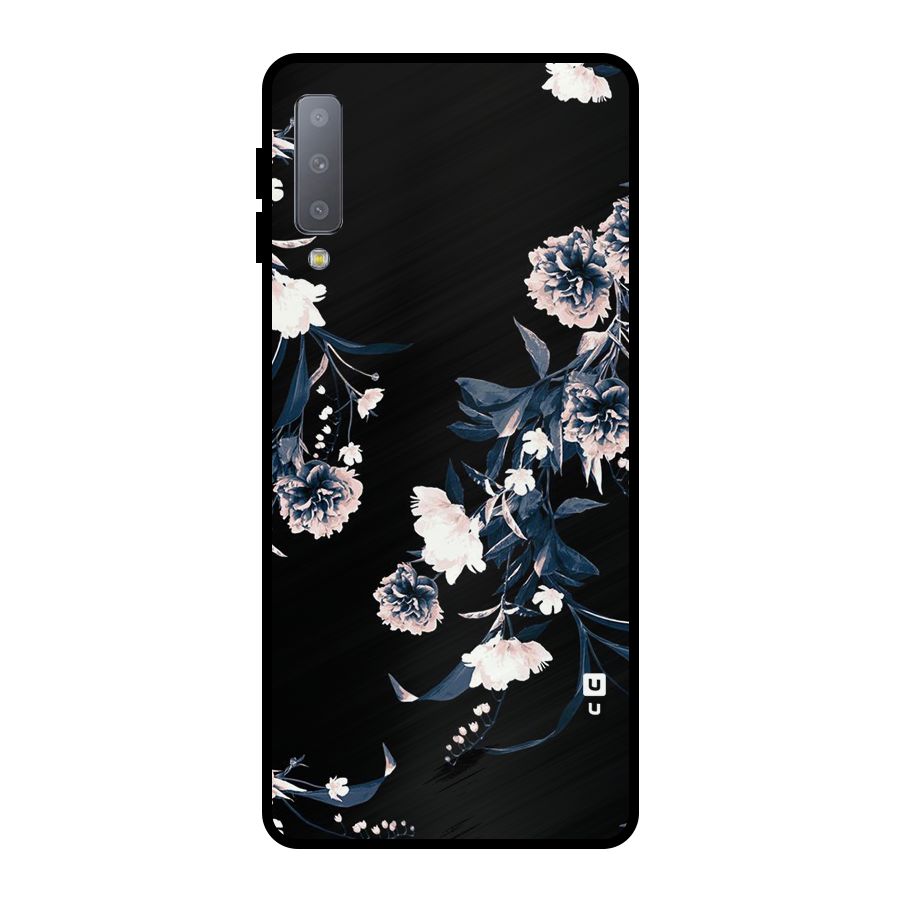White Flora Metal Back Case for Galaxy A7 (2018)