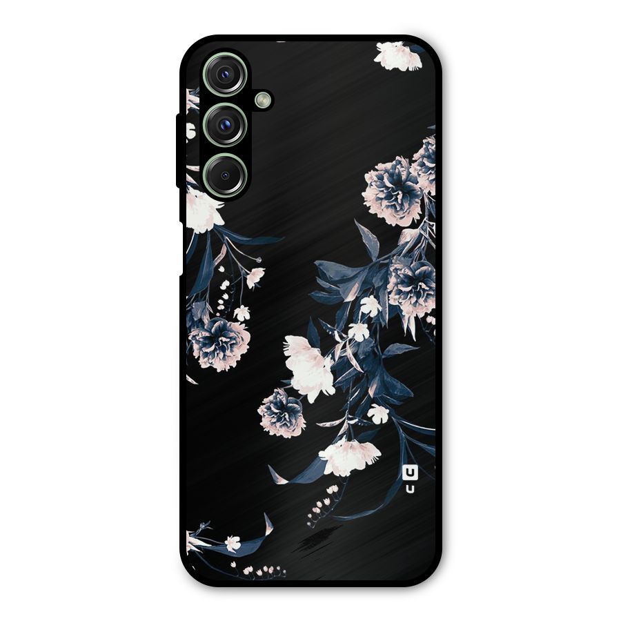 White Flora Metal Back Case for Galaxy F34