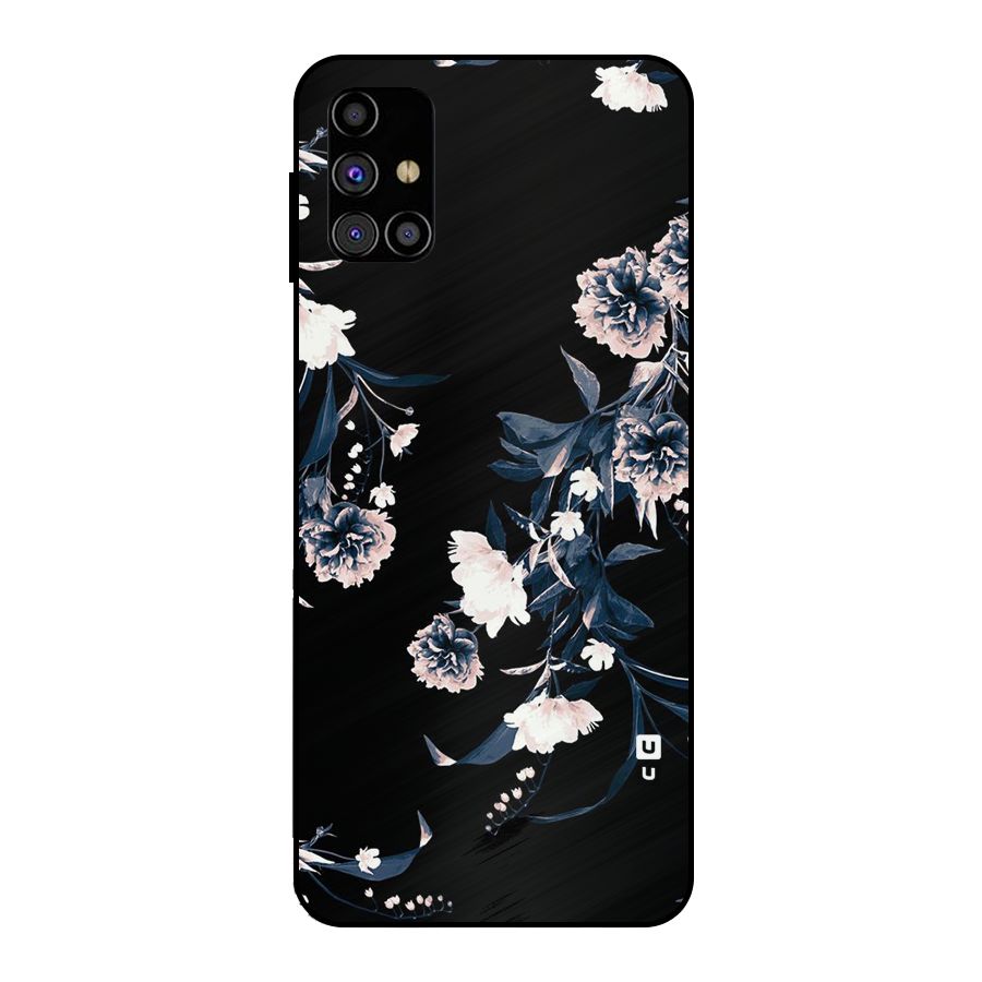 White Flora Metal Back Case for Galaxy M31s