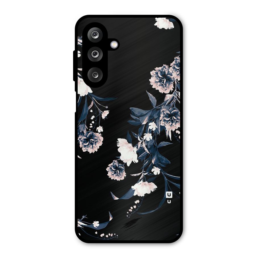 White Flora Metal Back Case for Galaxy M36