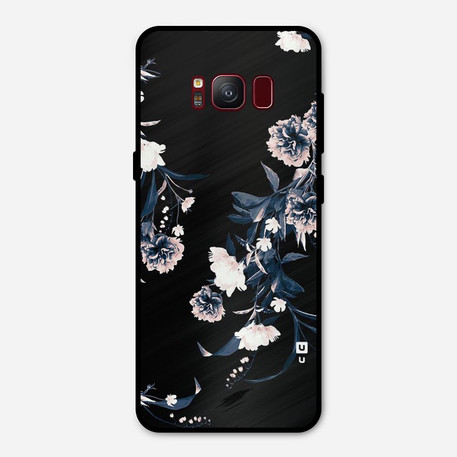 White Flora Metal Back Case for Galaxy S8