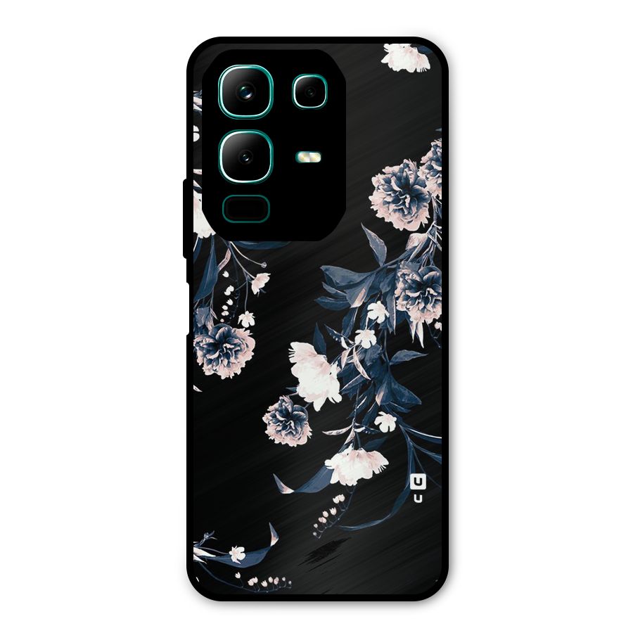 White Flora Metal Back Case for Infinix Note 50x