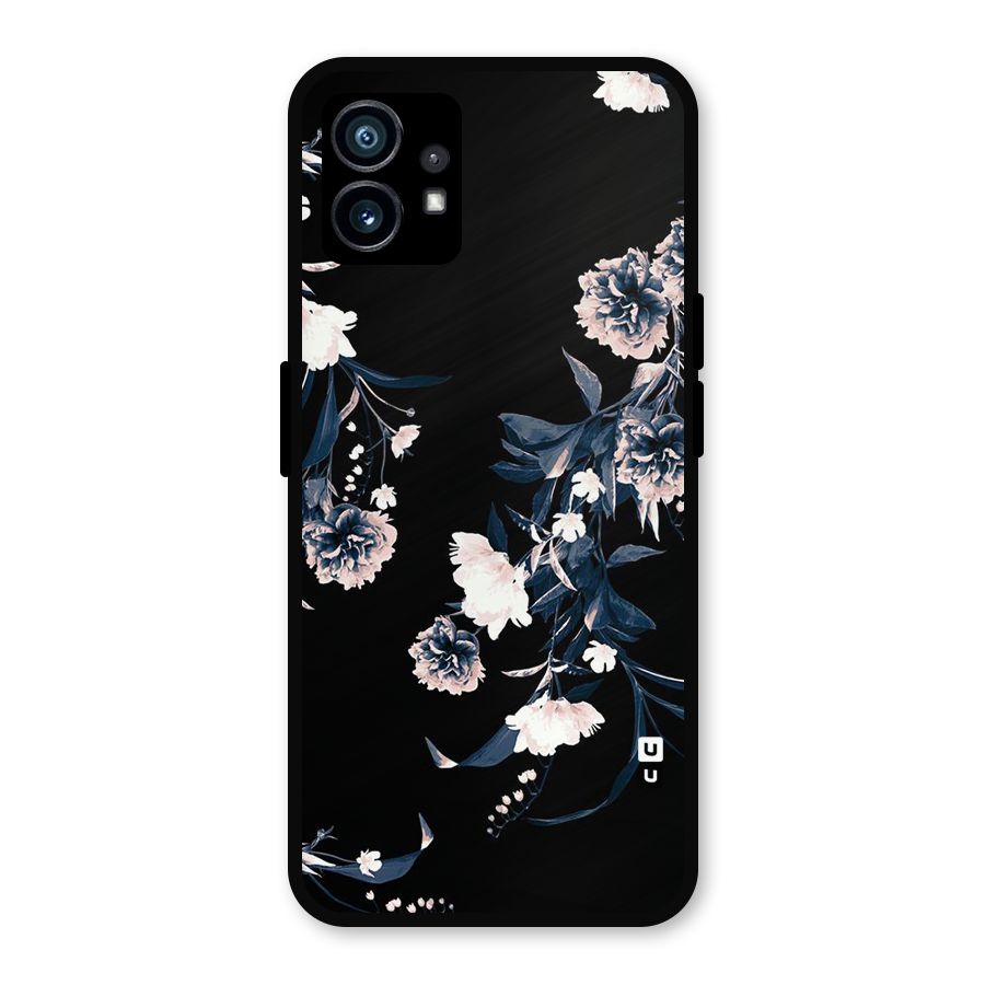 White Flora Metal Back Case for Nothing Phone 1