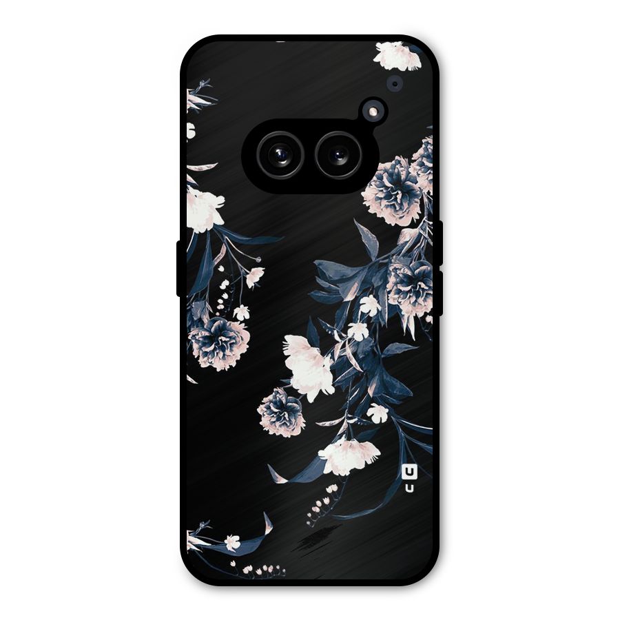 White Flora Metal Back Case for Nothing Phone 2a Plus