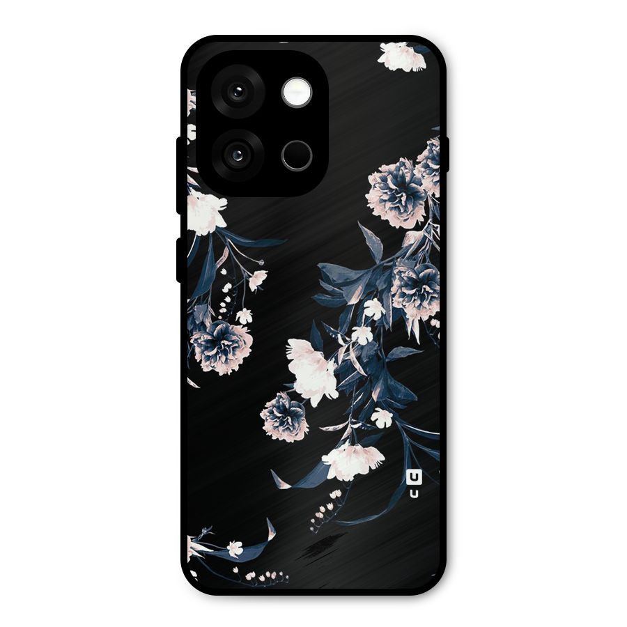 White Flora Metal Back Case for OnePlus 13s