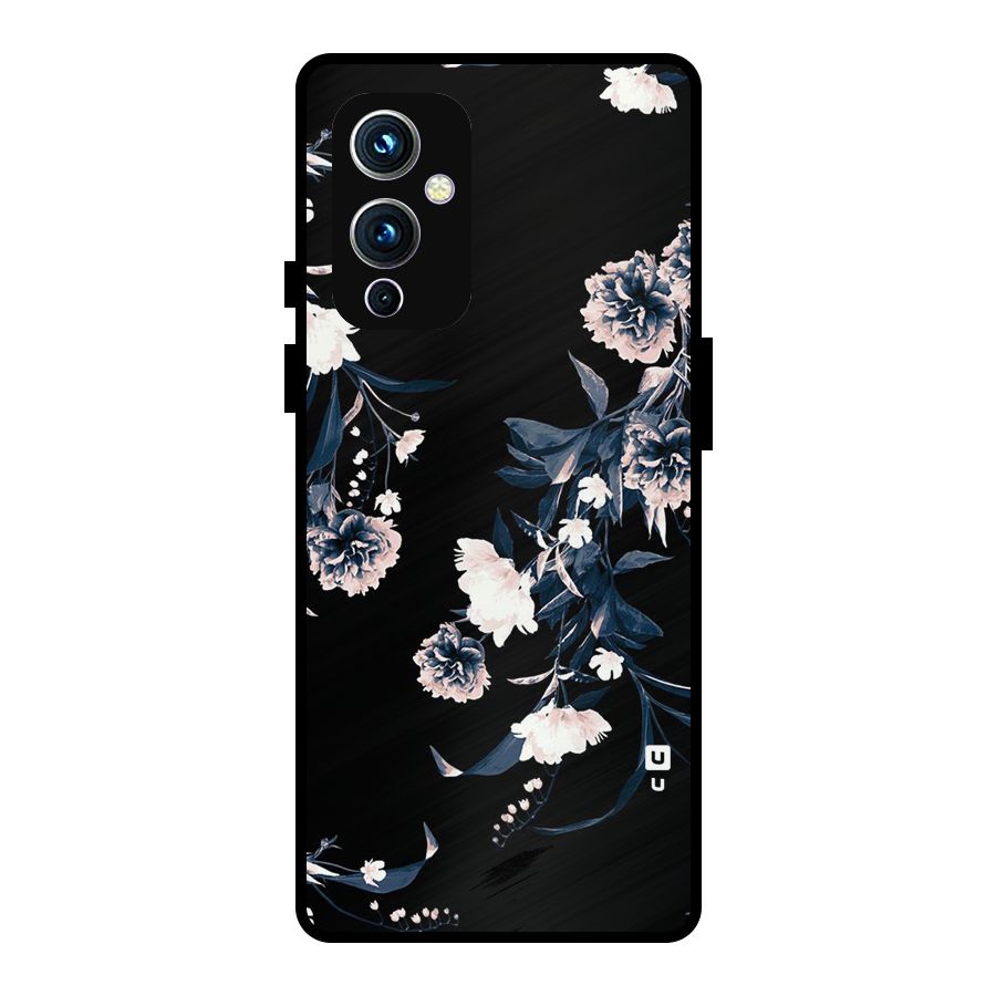 White Flora Metal Back Case for OnePlus 9